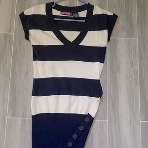 Navy blue sweater dress